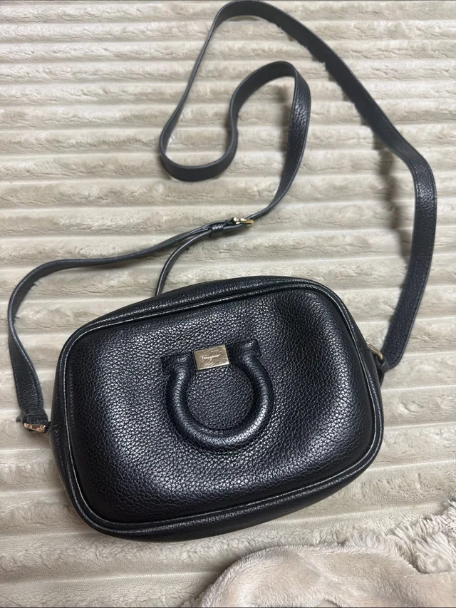 Ferragamo Classic Black Leather Crossbody Bag in black Leather from Poshmark