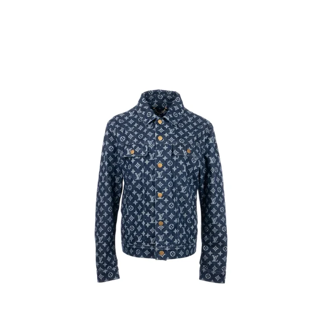 Louis Vuitton size 48 denim jacket dark blue in Blue Denim from EMIER