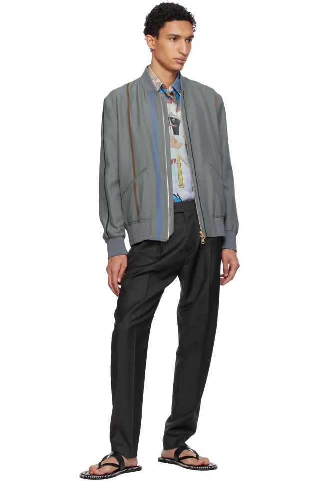 Paul Smith Purple Regular Fit Bomber Jacket, photo 4 of 4 from SSENSE