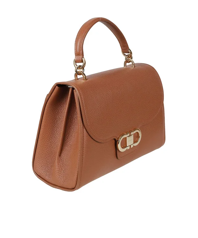 Salvatore Ferragamo Ferragamo Double Gancini Small Top Handle Bag, photo 2 of 3 from SENSER