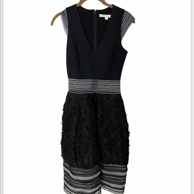 SIMKHAI Fit & Flare Dress 0 in black from Poshmark