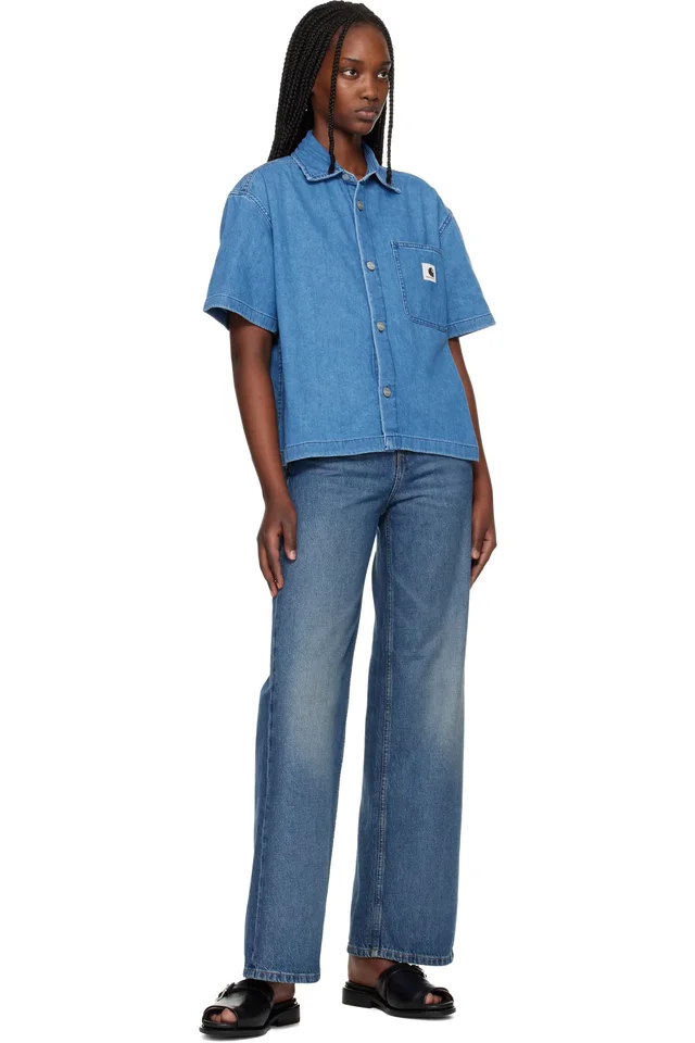 Carhartt Work In Progress Blue Lovilia Denim Shirt, photo 4 of 4 from SSENSE