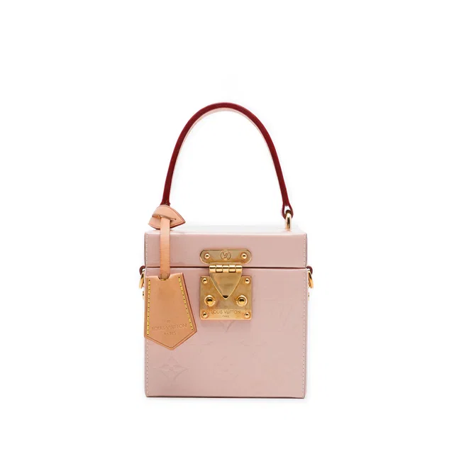 Pink Louis Vuitton Monogram Vernis Bleecker Box Vanity Bag in Pink Leather from Designer Revival