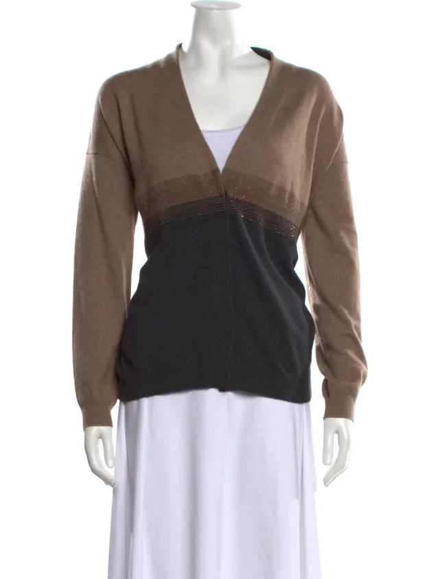 Brunello Cucinelli Cashmere Colorblock Pattern Sweater in Cashmere from The RealReal