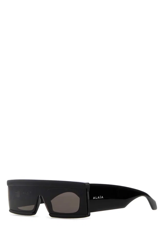 Alaïa Sunglass Acetate Sunglasses — Black Exterior in Black from HEWI