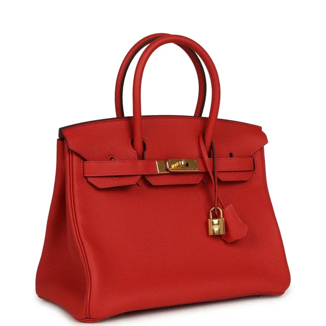 Hermès Birkin 30 Vermillion Togo Gold Hardware in Togo leather from Madison Avenue Couture, photo 2 of 2