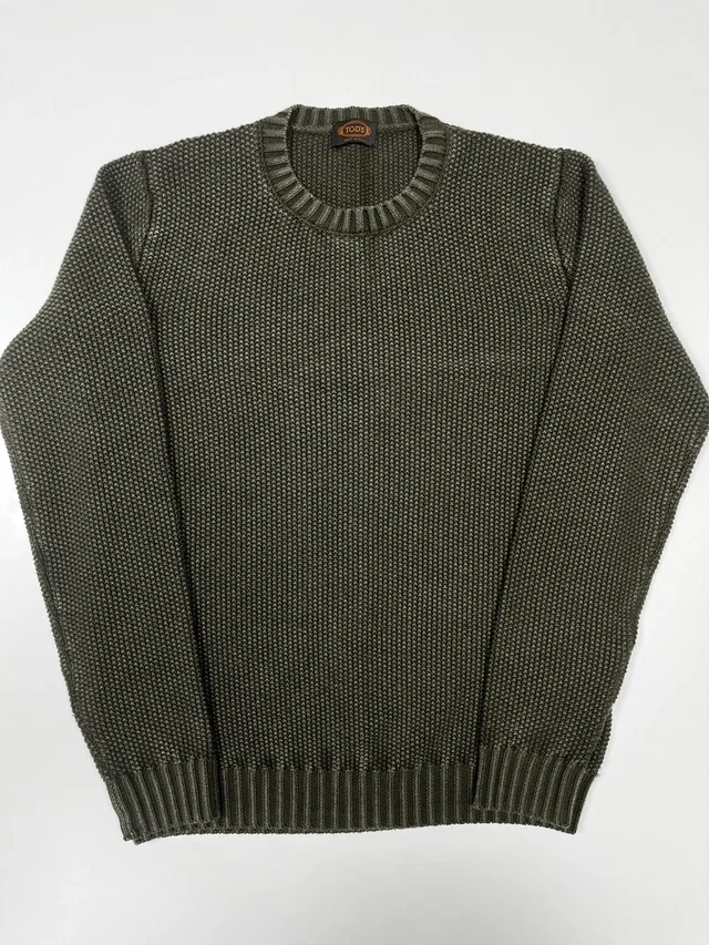 Tod's Merino Wool Knit Sweater Dark Green L in green Wool from Grailed