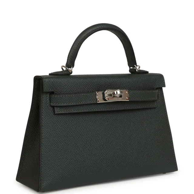 Hermès Kelly Sellier 20 Vert Fonce Epsom Palladium Hardware in Green Epsom leather from Madison Avenue Couture, photo 2 of 2