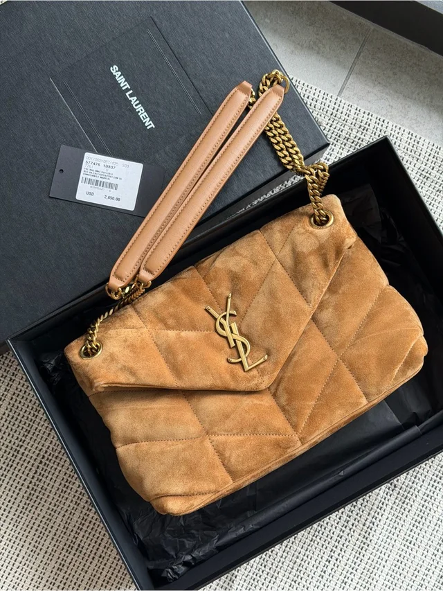Saint Laurent Small Puffer Bag in brown|neutral Calfskin from Poshmark, photo 1 of 1