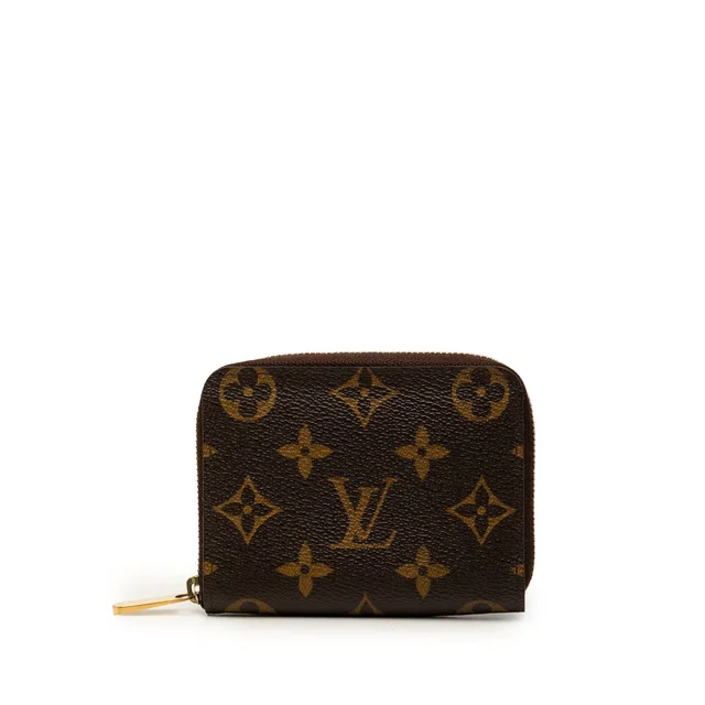 Brown Louis Vuitton Monogram Zippy Coin Purse in Brown Coated canvas from Designer Revival