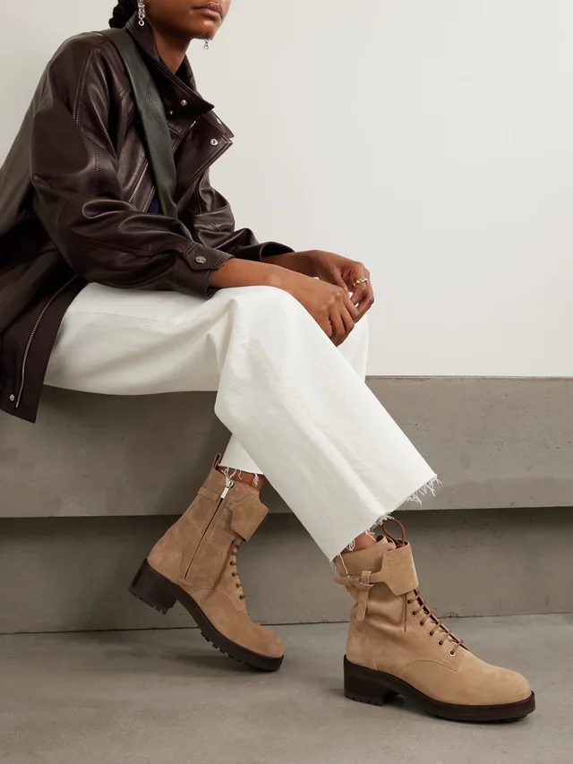 JIMMY CHOO Rosabel 55 suede ankle boots in Beige, photo 2 of 2 from NET-A-PORTER (Canada)