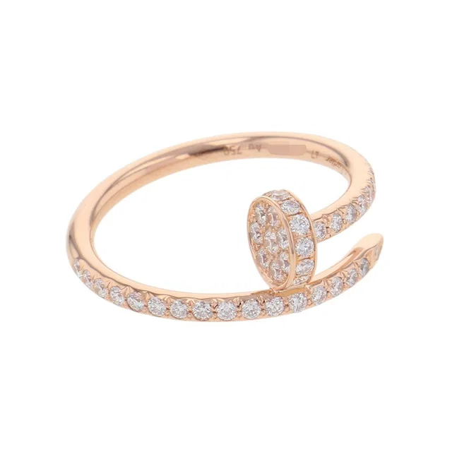 Cartier Juste Un Clou Semi-Pavé Ring Size 47/#7 SmallB4231447/B4231400 18K Pink Gold in Pink from GALLERY RARE