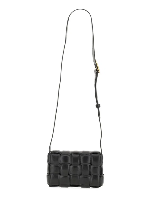 Bottega Veneta Cassette Shoulder Bag — Black Main: Lambskin in Black Lambskin from HEWI