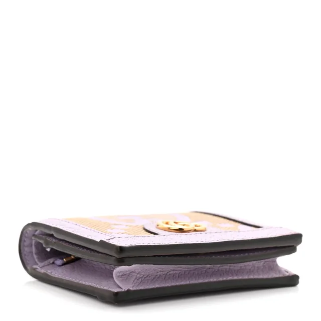 Gucci Monogram Jumbo GG Textured Dollar Calfskin Ophidia Card Case Beige Lapis in Beige Calfskin from FASHIONPHILE, photo 4 of 8