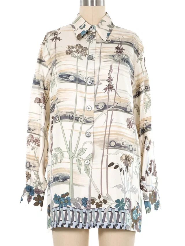 Hermès Les Bolides Silk Top in Silk from Arcade Vintage