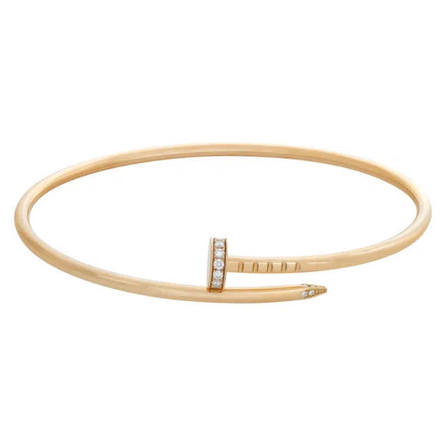 Cartier Juste un Clou bracelet with 20 brilliant cut diamonds in Yellow Gold from Gray And Sons