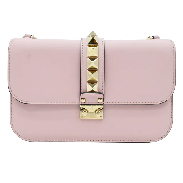 Valentino Garavani Glam Lock Rockstud Chain Shoulder Bag in Leather from Clotheshorse Anonymous