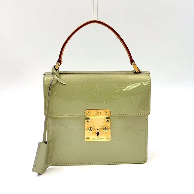 Louis Vuitton Spring Street Monogram Vernis Gri Leather Enamel Light Green in Green Leather from The Reluxe