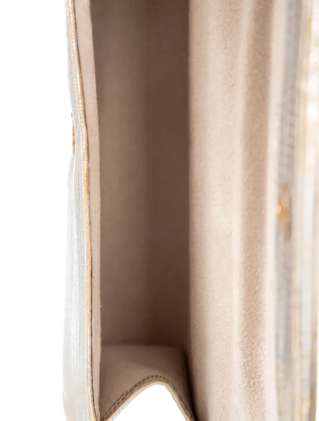 Judith Leiber Embossed Leather Clutch in gray|silver Leather from The RealReal, photo 3 of 3