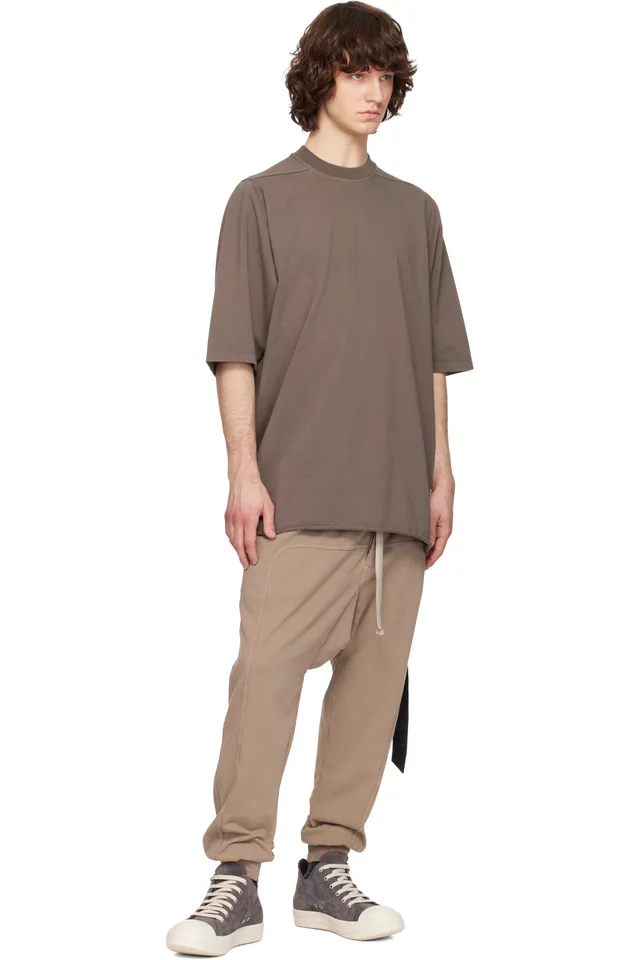 Rick Owens DRKSHDW Taupe Temple Drawstring Lounge Pants, photo 4 of 4 from SSENSE