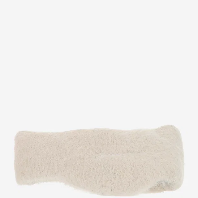 Jacquemus 213ac20 Knit Bandeau Beanie — White Polyester Beanies in White from HEWI