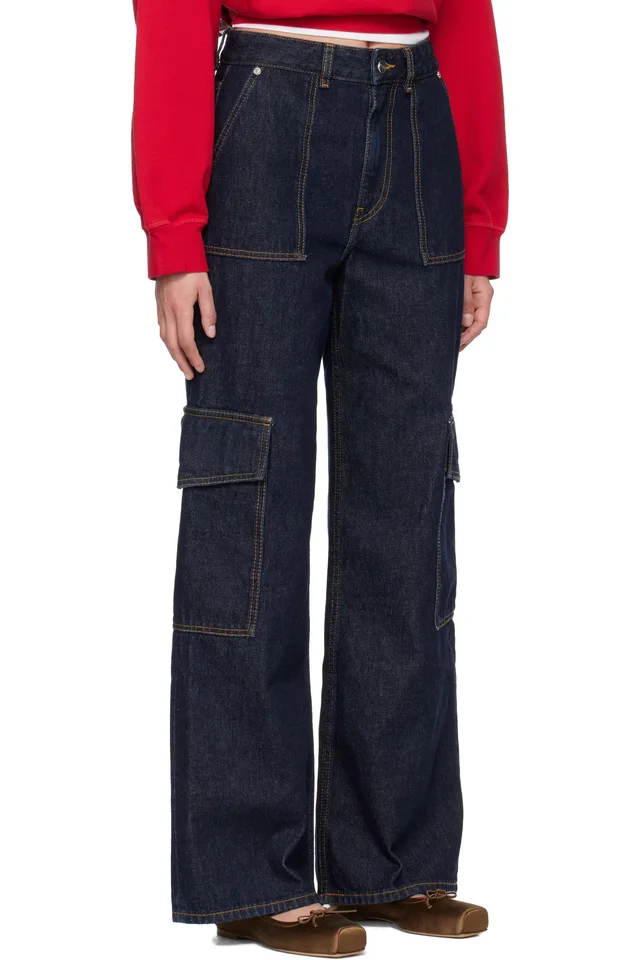 GANNI Blue Angi Jeans, photo 2 of 4 from SSENSE