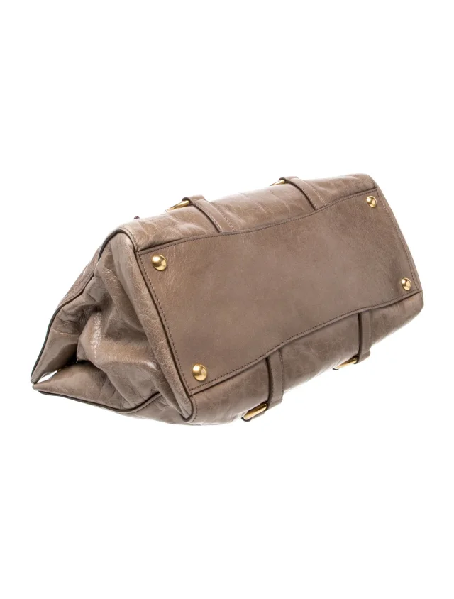 Miu Miu Top Handle Bag in brown|red Leather from The RealReal, photo 5 of 6