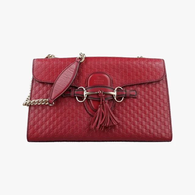Gucci Emily Red Leather in Red Leather from The Reluxe