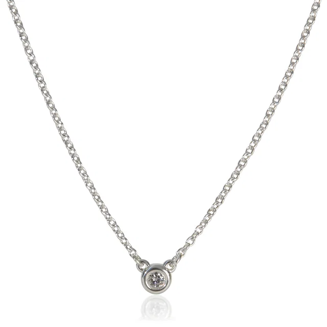Tiffany & Co. Sterling Silver Diamond Elsa Peretti By The Yard Pendant 925 in Silver from HEWI
