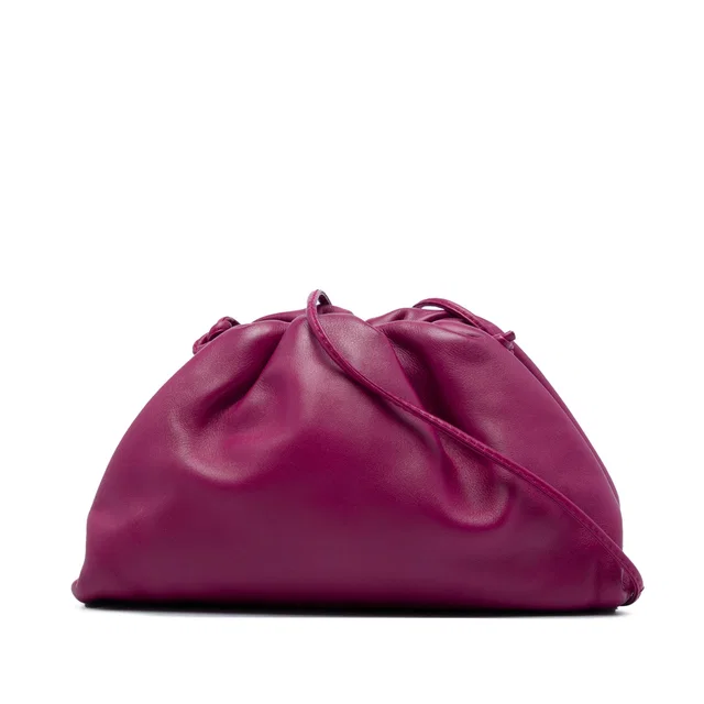 Purple Bottega Veneta Lambskin The Mini Pouch Crossbody in Purple Lambskin from Designer Revival