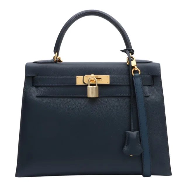 Hermès 1994 Kelly 28 Bleu Indigo in Blue from VINTAGE QOO TOKYO