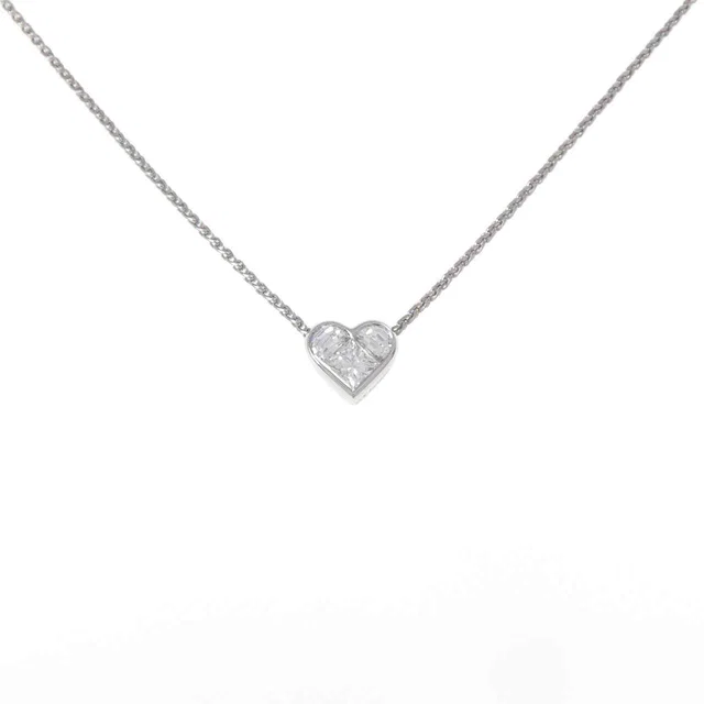 Bvlgari Cuore 750 White Gold Diamond Necklace in White from LuxUness