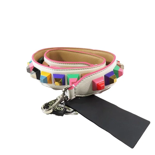 Fendi Strap Shoulder Studs Leather Bag Multicolor in Multicolor Leather from The Reluxe