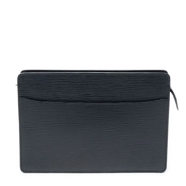 Louis Vuitton Pochette Homme Black Epi in Black Leather from The Reluxe