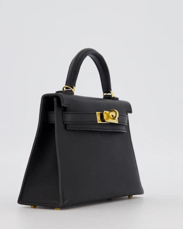 Hermès Mini Kelly II Sellier Bag Black Epsom Leather in Black Epsom leather from Sellier, photo 11 of 21