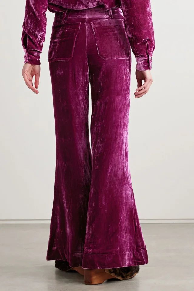 Alix of Bohemia Charlie Crushed-Velvet Flared Pants, photo 4 of 5 from THE OUTNET