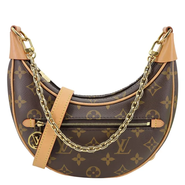 Louis Vuitton Loop Monogram Canvas Hobo Bag Brown from Dallas Designer Handbags