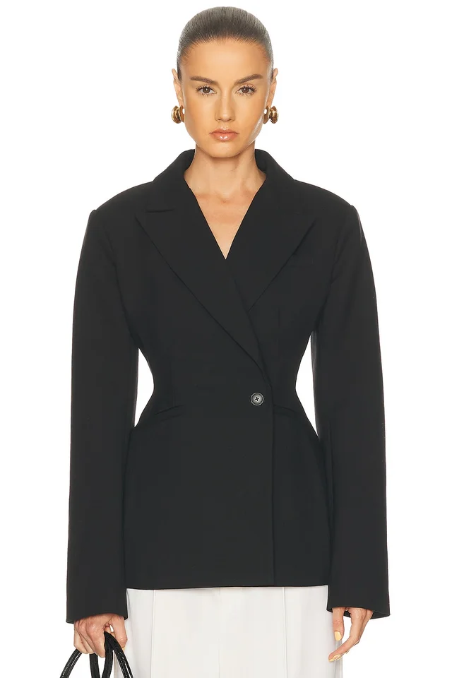 EAVES Kari Classic Suiting Blazer in Black from FWRD, photo 1 of 1