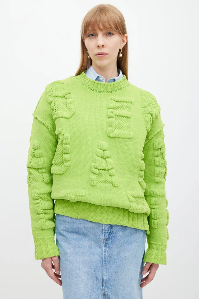 Bottega Veneta Chenille Alphabet Knit Sweater from VSP Consignment