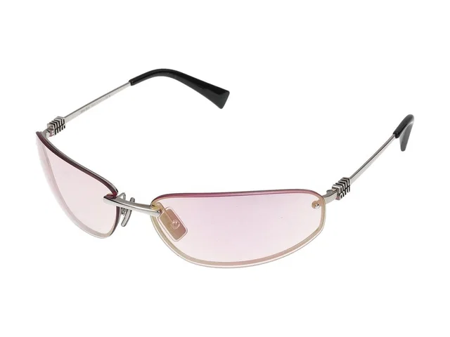 Miu Miu 0mu Metal Frame Sunglasses — Pink in Pink from HEWI