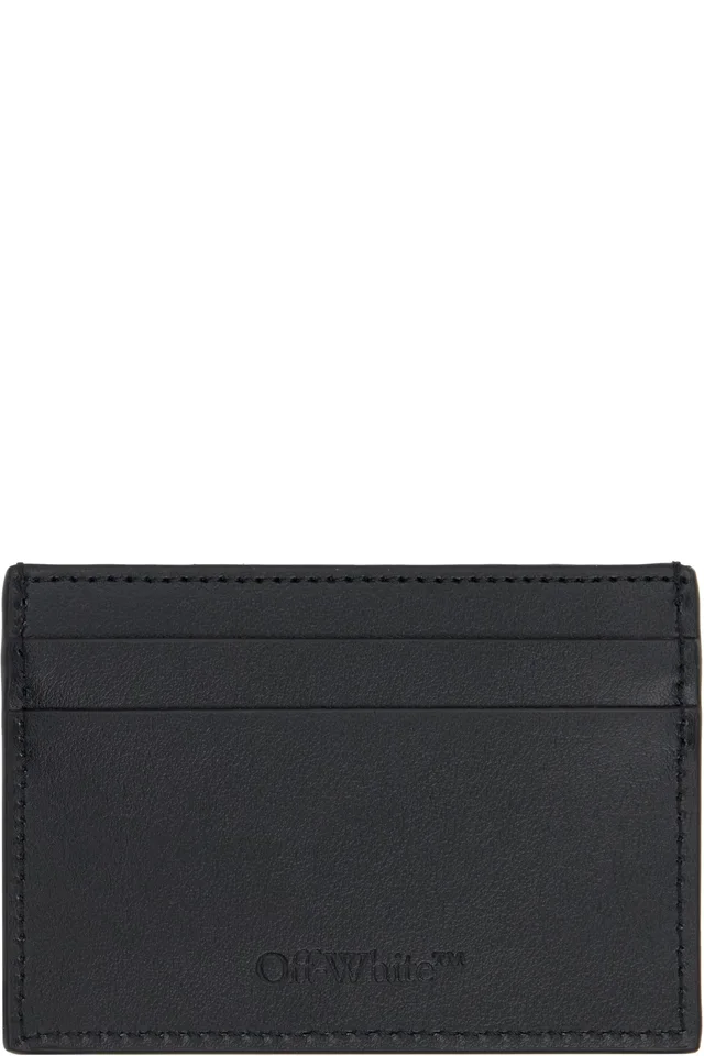 Off-White Black Bookish Spray Arrow Card Holder, photo 2 of 2 from SSENSE