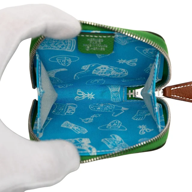 Green Hermès Epsom Azap Silk In Change Purse in Green Epsom leather from Designer Revival, photo 2 of 2