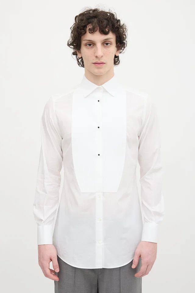 Dolce & Gabbana Bib Tuxedo Shirt from VSP Consignment