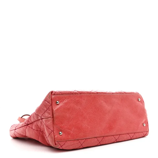 Chanel Glazed Calfskin Large On The Road Tote Pink in Pink Calfskin from FASHIONPHILE, photo 4 of 11