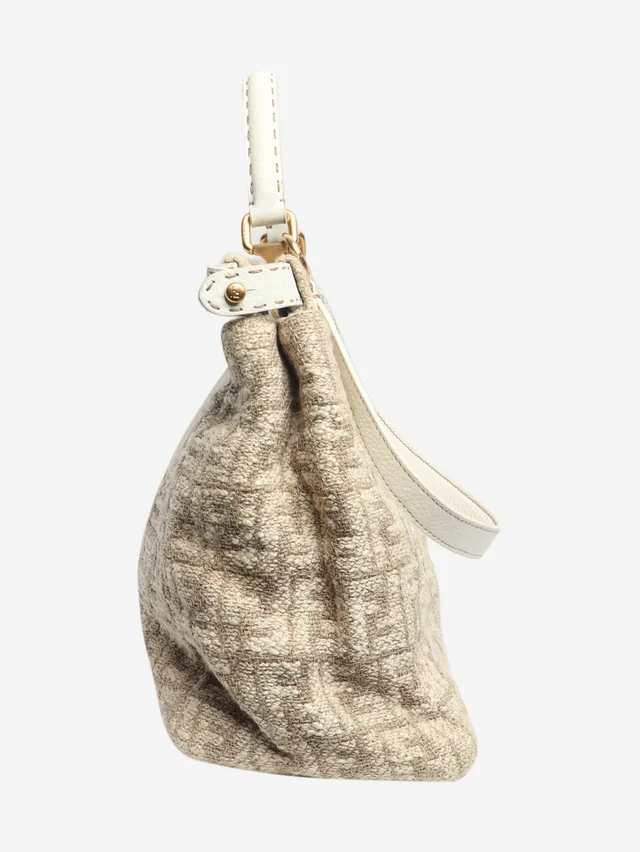 Fendi Neutral Peekaboo tweed shoulder bag in Tweed from Sign of the Times, photo 2 of 2
