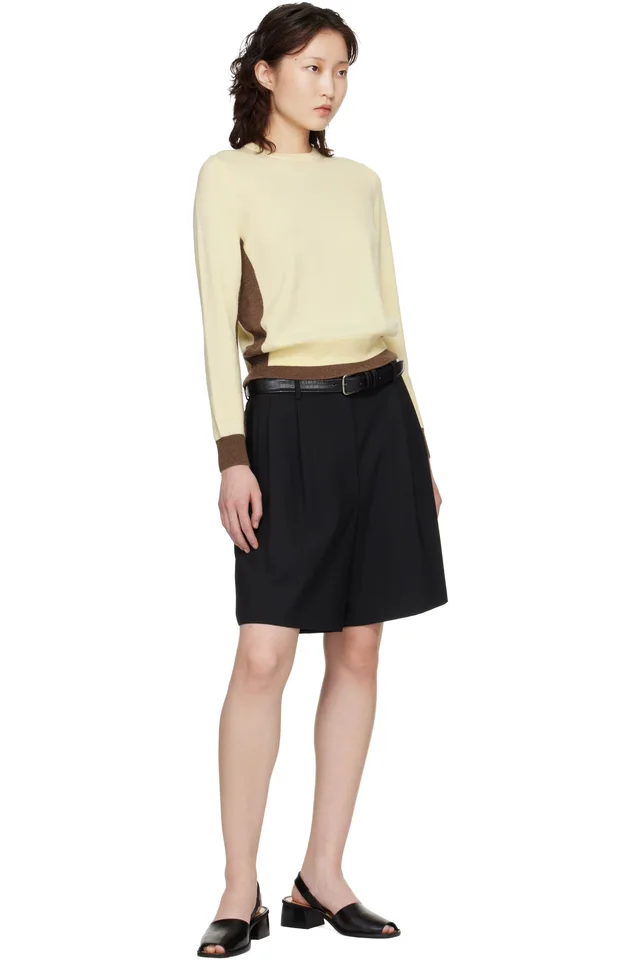 B.B. Wallace Yellow & Brown Hockney Sweater, photo 4 of 4 from SSENSE