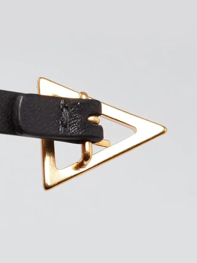 Bottega Veneta Smooth Leather Thin Wrap Belt in Black Leather from Yoogis, photo 6 of 6