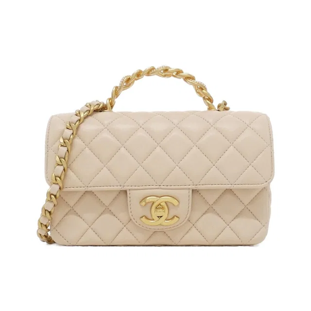 Chanel Bag Handbag Beige in Beige from The Reluxe