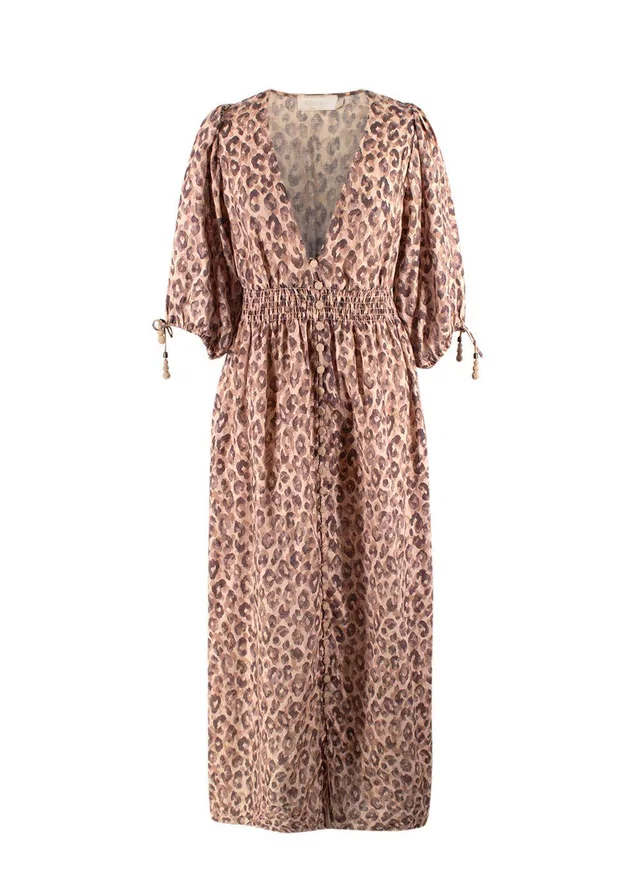 Zimmermann Melody Leopard Print Linen Dress from HEWI
