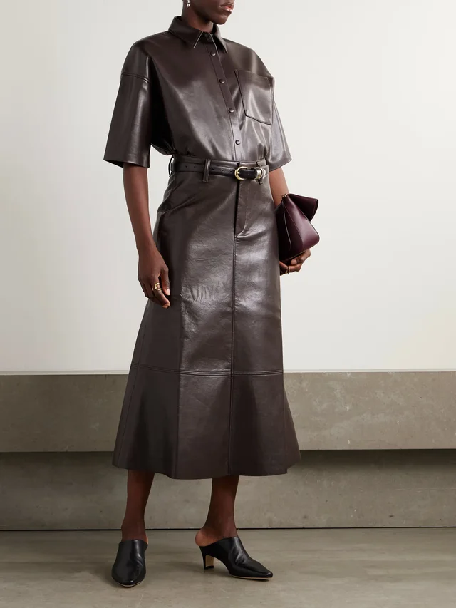 CITIZENS OF HUMANITY Frances cropped shirt in Brown, photo 2 of 2 from NET-A-PORTER (Canada)